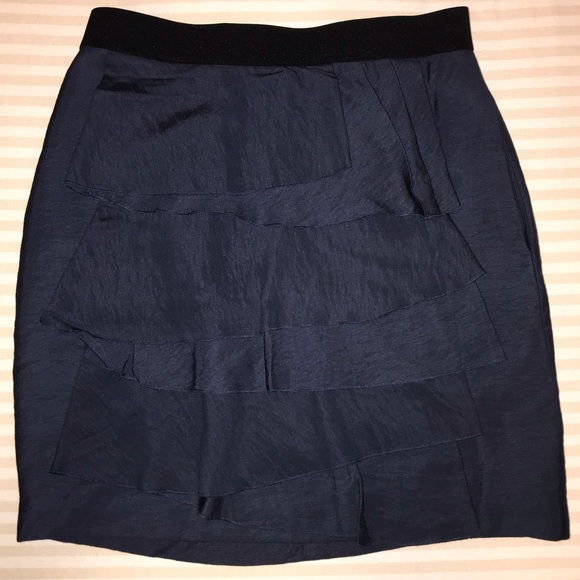 BCBGMaxAzria Tiered Ruffle Mini Skirt in Carbon - Picture 1 of 8